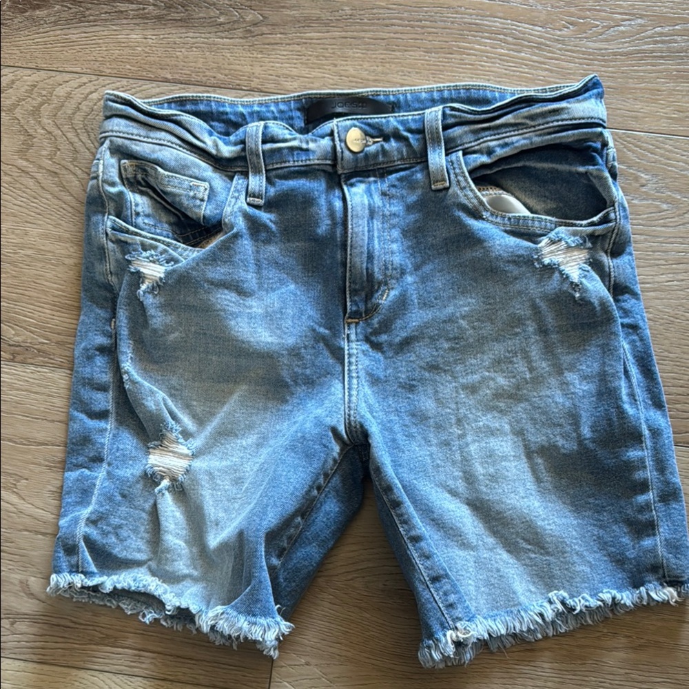 Joe's Jeans Blue Distressed Jean Shorts